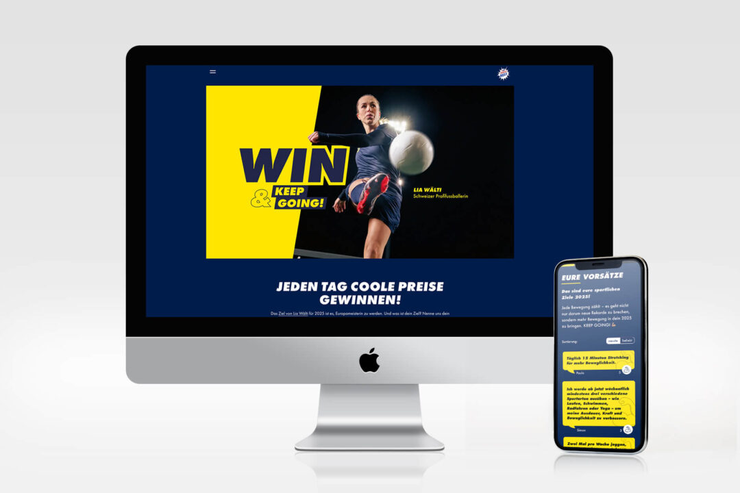 Lia Wälti × Emmi Energy Milk Gewinnspiel-Landingpage