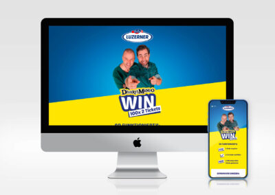 Emmi Luzerner × Divertimento Gewinnspiel-Landingpage